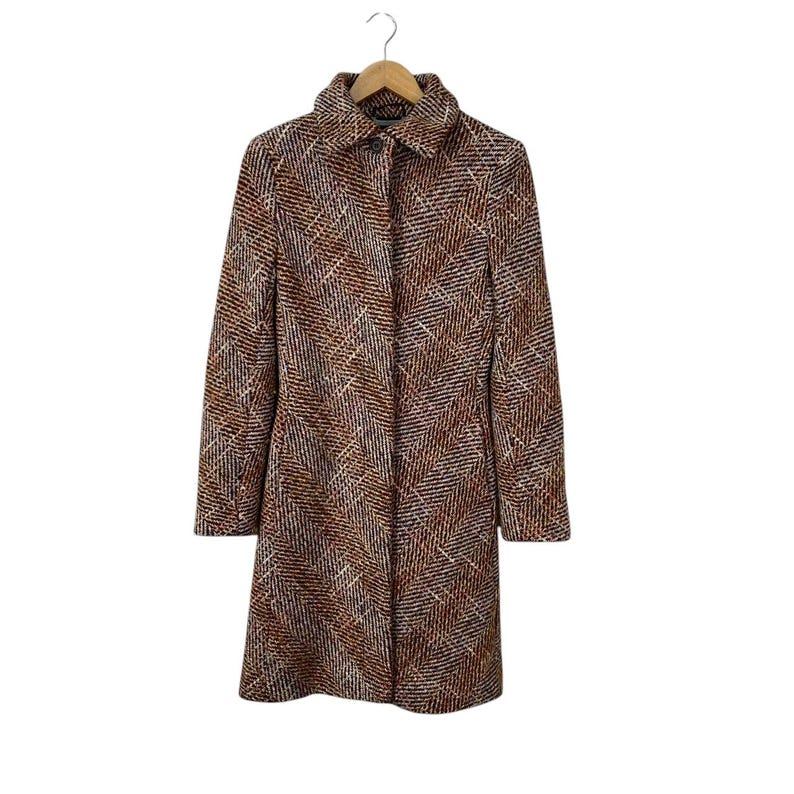 SPORTMAX MAX MARA Tweed Wool Lana Knitted Women Long Coat Made In Italy Size 36 image 1