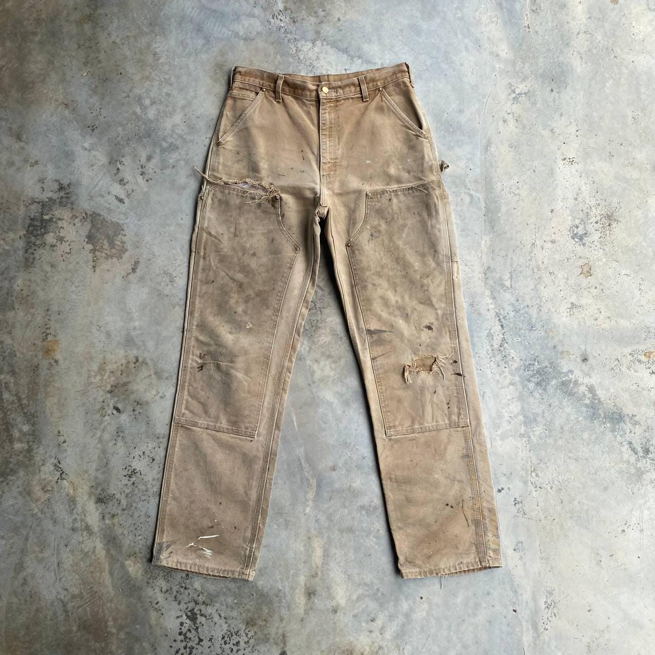 Vintage Carhartt Double Knee Denim - Etsy Vintage Carhartt Double Knee Denim - Etsy