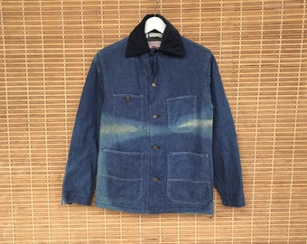 Chaqueta vaquera vintage de los años 70-80 de Edwin Ranch and Western, chaqueta vintage desteñida por el sol, con forro interior original, talla XS.