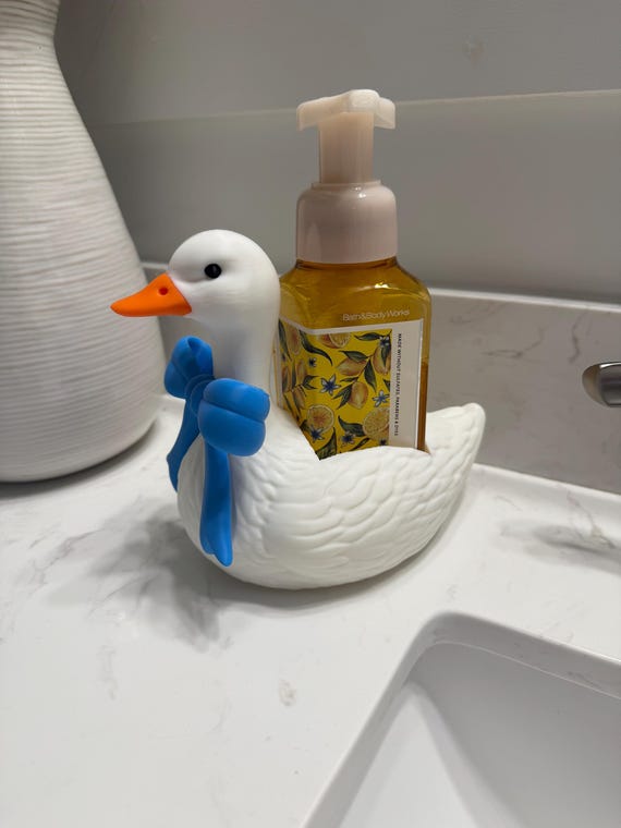 Goose Soap Holder for Bath & Body Works Foaming Soap | Farmhouse Goose Kitchen Decor | Cottagecore Bathroom Decor | Cute Sink Organizer