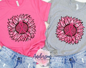Girasol del cáncer de mama ~ Cáncer de mama ~ Cáncer ~ Girasol ~ Camisa del cáncer de mama ~ Conciencia del cáncer