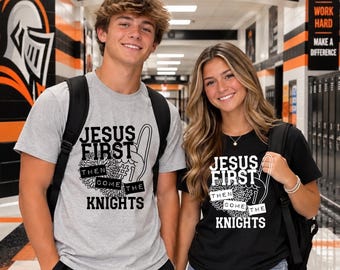 Jesus First Then Mascot Shirt, Custom School Spirit Tee, Personalized Team Name & Colors, Christian Game Day Shirt, Cheer Mom Football Tee