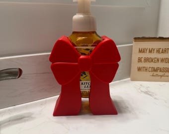 Bow Soap Holder for Bath & Body Works Foaming Soap | Coquette Bathroom Decor | Cute Bow Kitchen Decor | Girly Sink Organizer | Aesthetic Hom