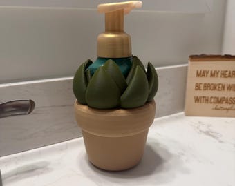Succulent Soap Holder for Bath & Body Works Foaming Soap | Plant Lover Kitchen Decor | Modern Farmhouse Sink Decor | Houseplant Gift