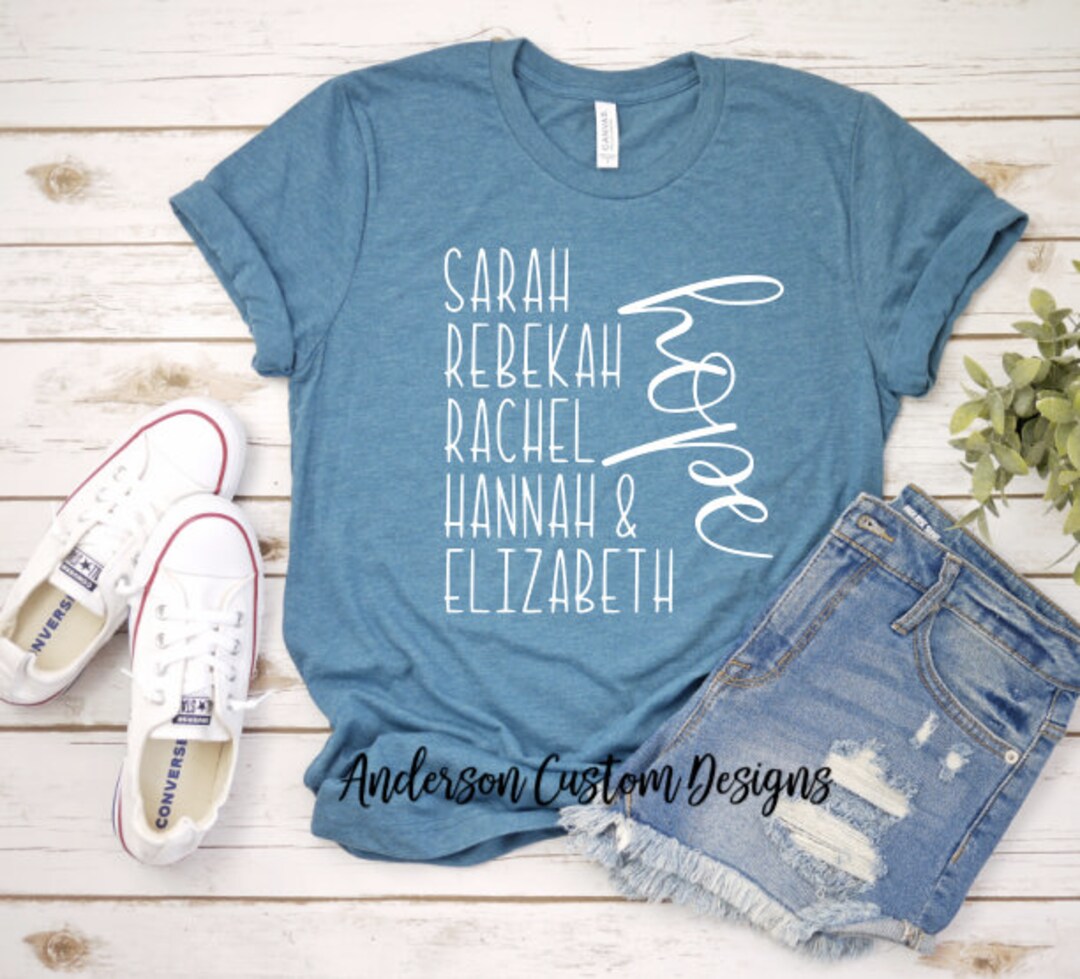 Women of Faith Sarah Rebekah Rachel Hannah Elizabeth Hope - Etsy