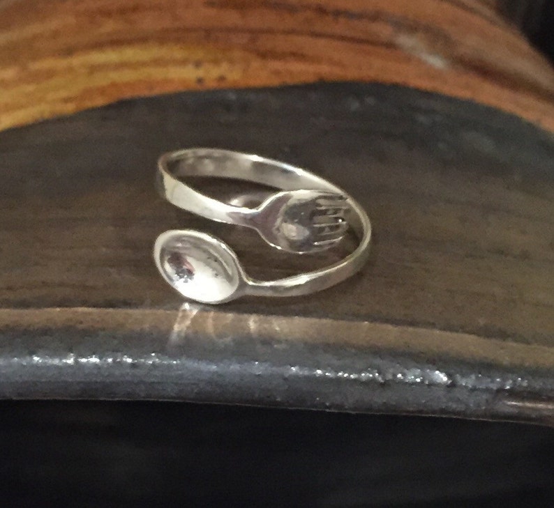 Sterling Silver Fork & Spoon Ring Etsy