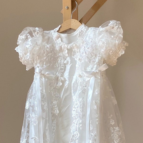 Robe de baptême pour bébé fille, Robe de baptême en dentelle, Robe de baptême pour bébé fille, Robe de baptême, Robe de baptême, Robe de baptême en dentelle