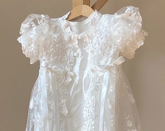 Vestido de bautismo para niña, vestido de bautismo de encaje, vestido de bautizo para niña, vestido de bautizo, vestido de bautizo, vestido de bautismo de encaje