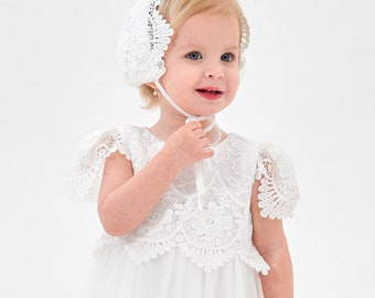 Taufkleid für Baby-Mädchen, Spitzen-Taufkleid, Taufkleid für Baby-Mädchen, Taufkleid, Taufkleid, Spitzen-Taufkleid