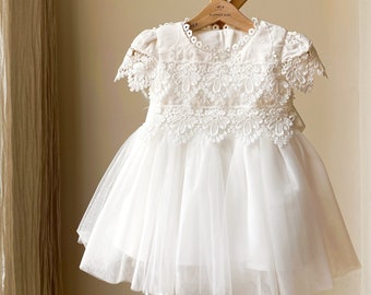 Baptism dress for baby girl, Toddler lace dress, Lace baptism dress, Christening dress for baby girl, First communion dress