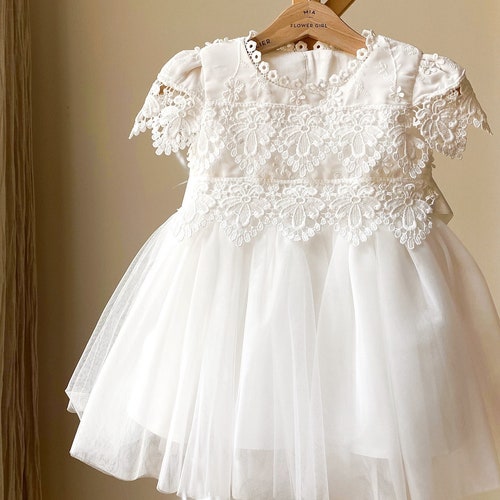 Baptism Dress for Baby Girl Lace Baptism Dress Christening Etsy