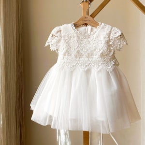 Baptism dress for baby girl, Toddler lace dress, Lace baptism dress, Christening dress for baby girl, First communion dress