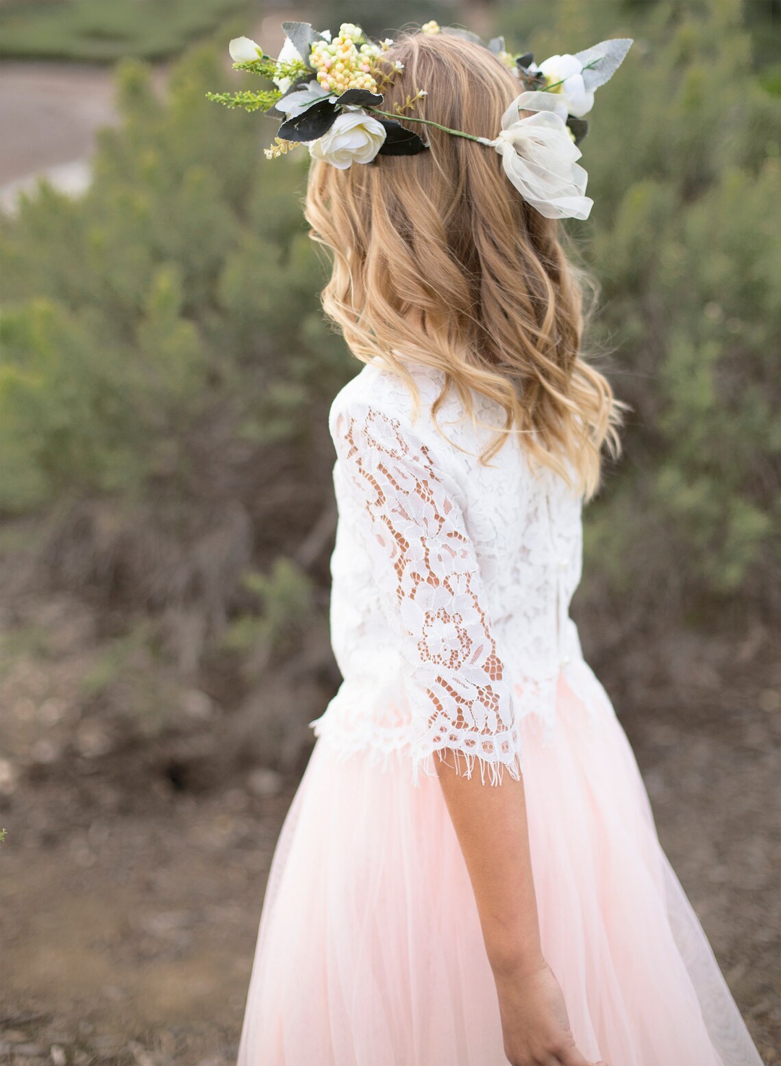 Lace Flower Girl Top & Tulle Skirt Flower Girl Lace Top Etsy