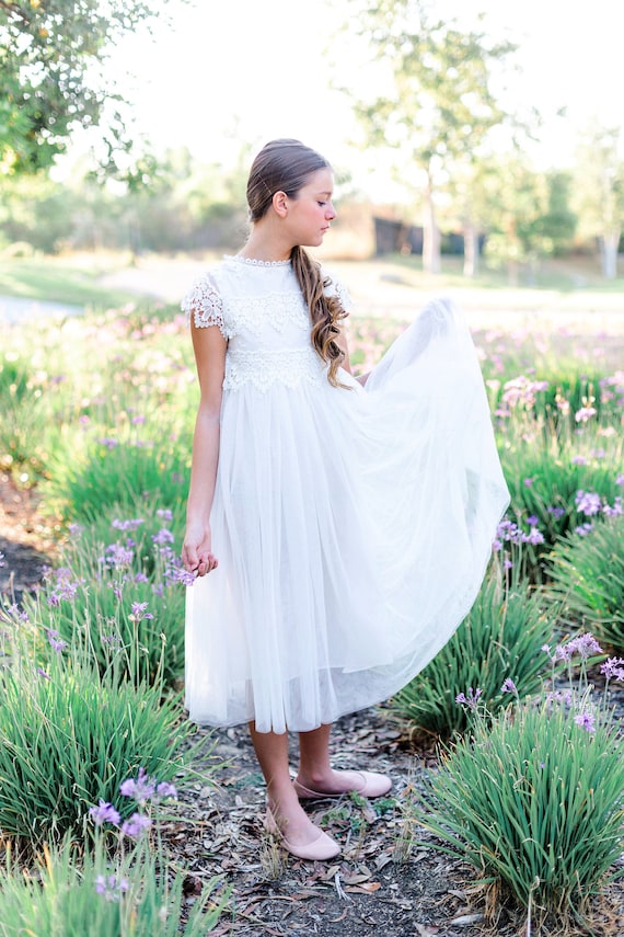 Ivory Flower Girl Dress,flower Girl Dresses,rustic Flower Girl Dress,boho  Chic Girls Dress,baby Girl Lace Dress, Lace Flower Girls Dress 72 -   Canada