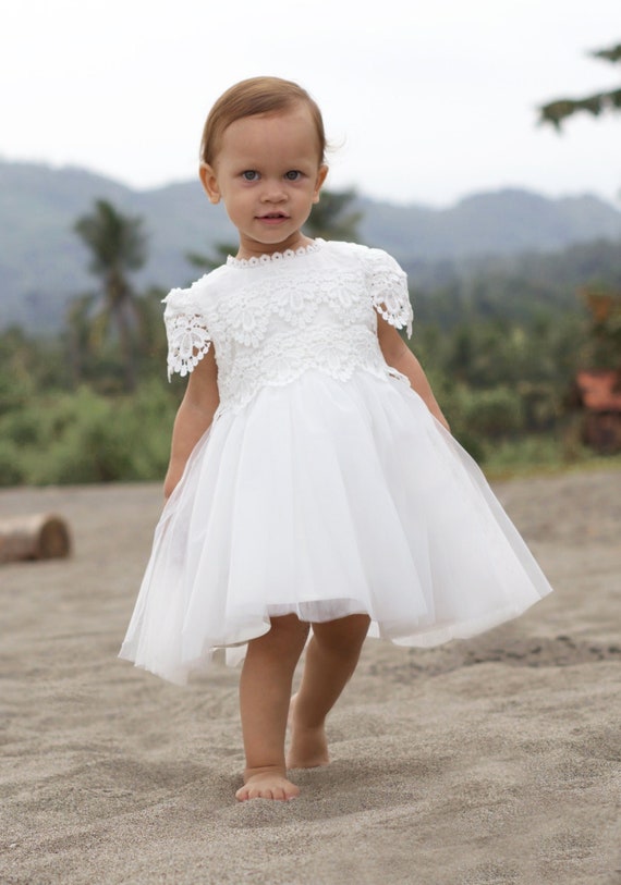 Baptism dress for baby girl, Lace baptism dress, Christening dress