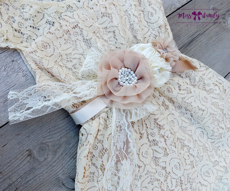 Zoe Dress Lace Flower Girl dress Set Flower Girl Dress Etsy