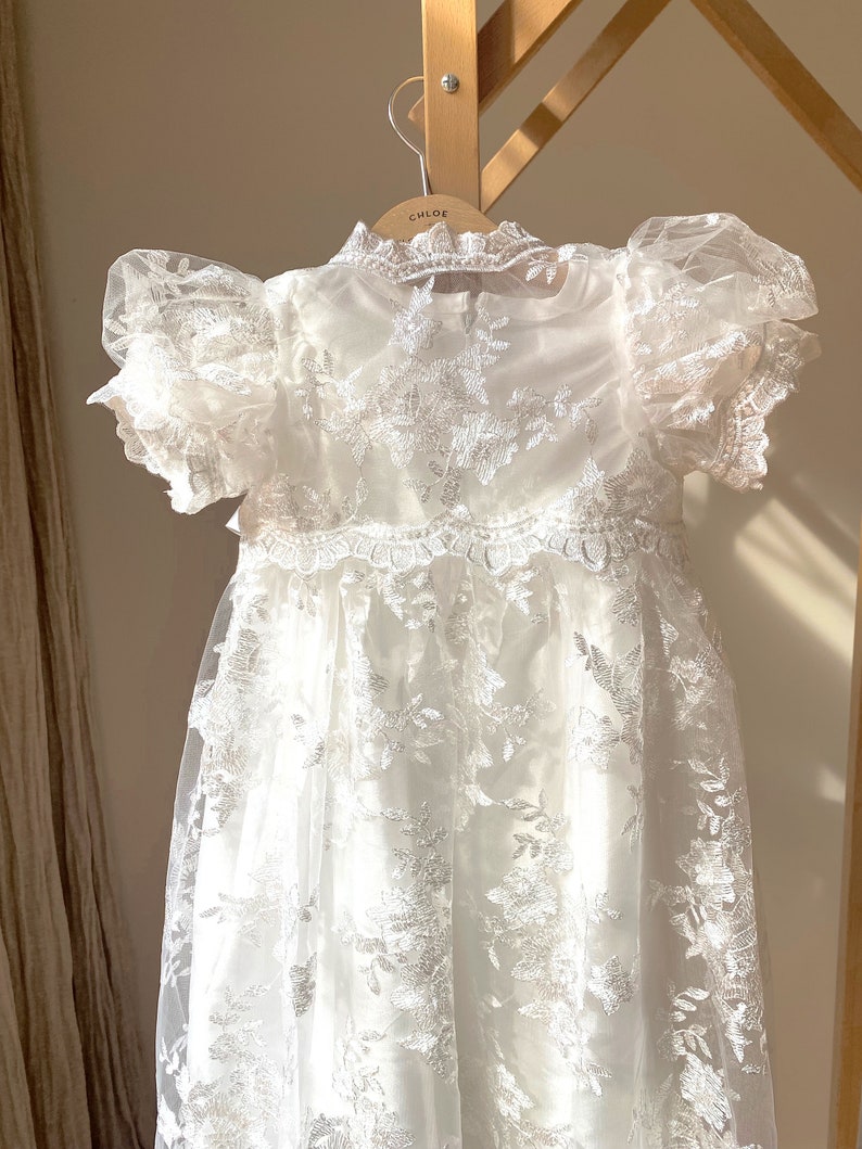 Robe de baptême pour bébé fille, Robe de baptême en dentelle, Robe de baptême pour bébé fille, Robe de baptême, Robe de baptême, Robe de baptême en dentelle image 6