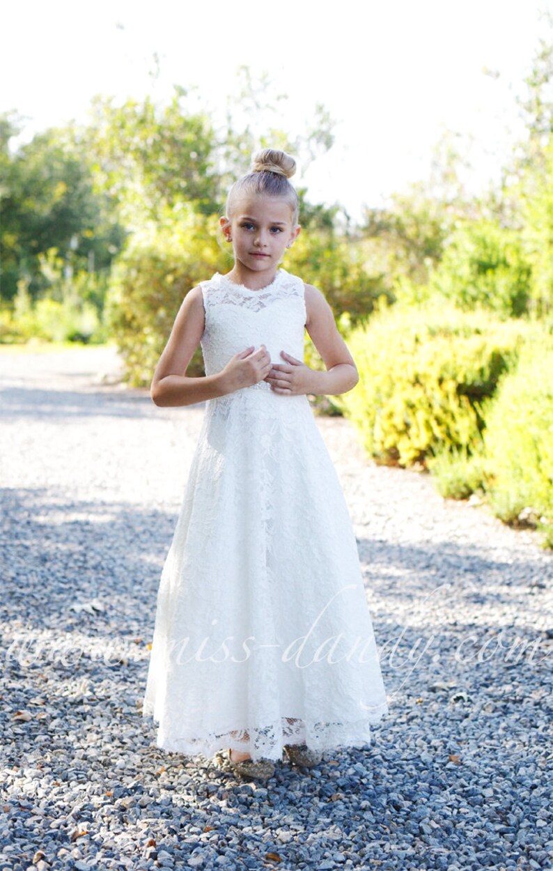 Lace flower girl dress flower girl dresses Lace girl baby Etsy