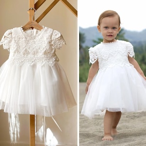 Robe de baptême pour petite fille, Robe de baptême en dentelle, Robe de baptême pour petite fille, Robe de baptême, Robe de baptême, Robe de baptême en dentelle image 4