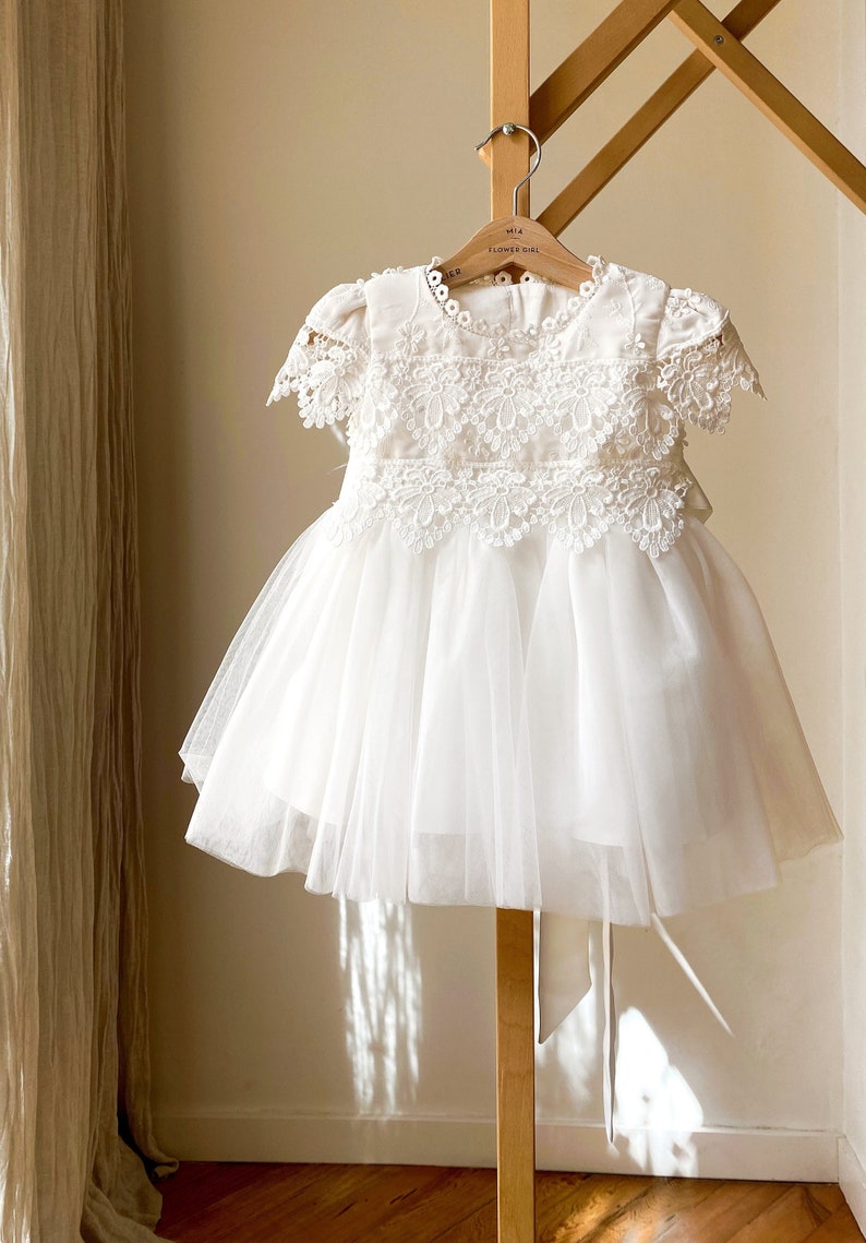 Baptism dress for baby girl, Lace baptism dress, Christening dress for baby girl, Christening dress, Christening Gown, Lace Baptism Gown image 5