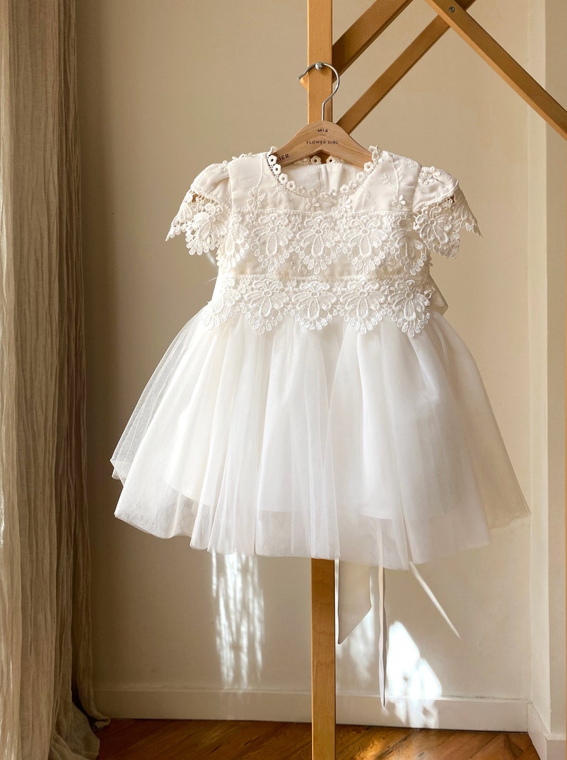 Robe de baptême pour petite fille, Robe de baptême en dentelle, Robe de baptême pour petite fille, Robe de baptême, Robe de baptême, Robe de baptême en dentelle image 7