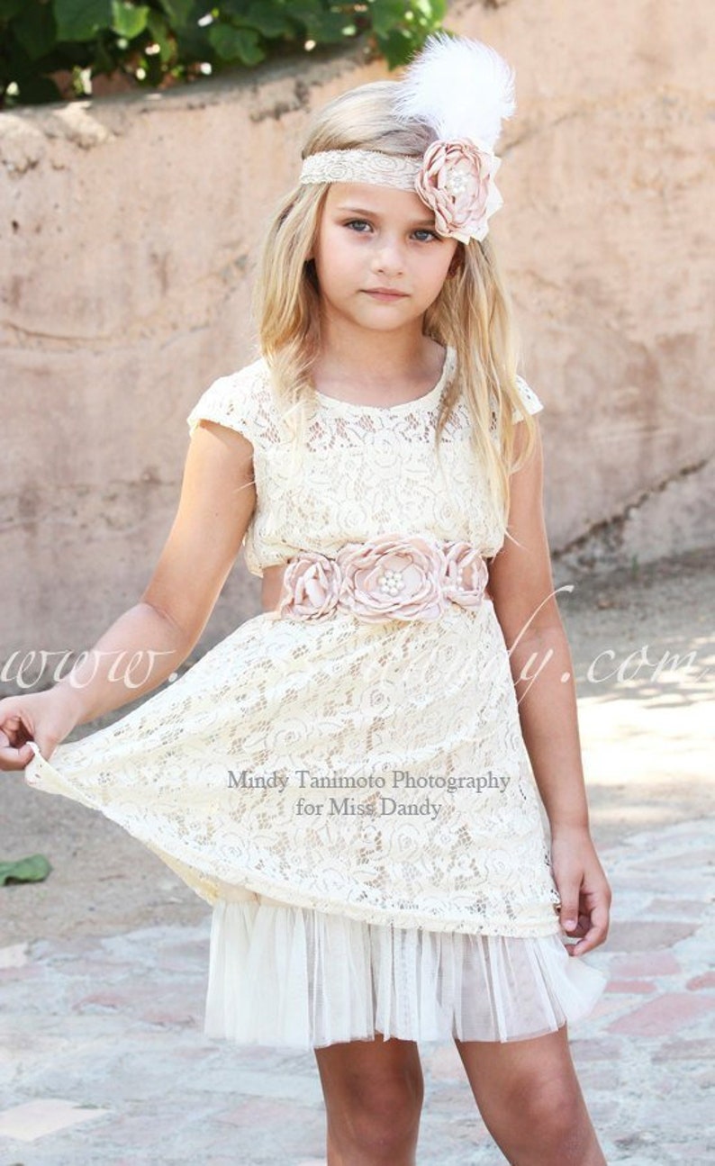 Lace Flower Girl Dress Lace Flower Girl Dress Set Lace Etsy