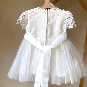 Baptism dress for baby girl, Lace baptism dress, Christening dress for baby girl, Christening dress, Christening Gown, Lace Baptism Gown image 9