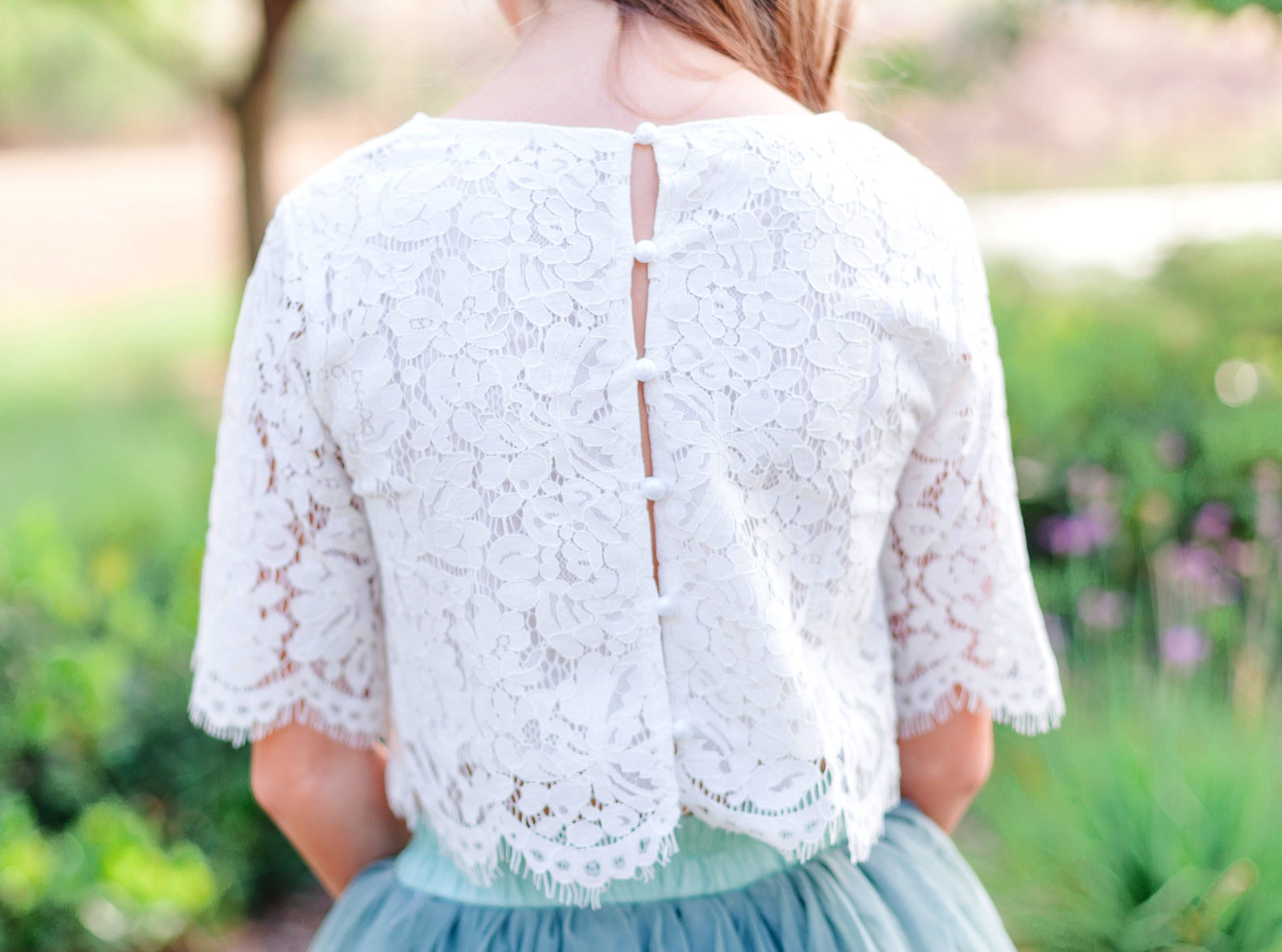 Sage Bohemian Boho Lace Flower Girl Top Tulle Skirt Flower Etsy