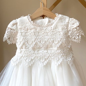 Baptism dress for baby girl, Lace baptism dress, Christening dress for baby girl, Christening dress, Christening Gown, Lace Baptism Gown image 7