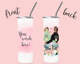 Bestie Tumbler, Bestfriend tumbler, bestfriend gift, best friends, Soul Sisters, soul sister mug, BFF tumbler, Long Distance