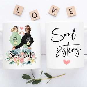 Bestie Mug, BFF Mug, Long Distance Mug, Best friends, Gift for Bestfriend, Gift for bestie, Custom Mug, Bestie Birthday mug, Friendship