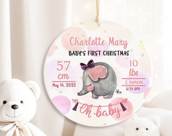 2022 Baby's First Christmas, Ornament, Christmas Ornament, First Christmas, Baby Boy, Christmas Gifts, Custom Gifts, Baby Girl, Elephant