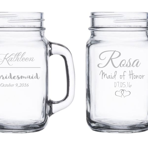 Etched Mason Jar Etsy