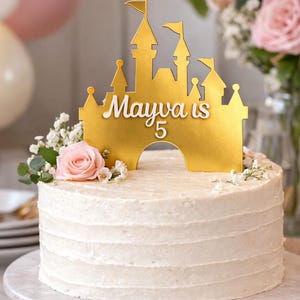 Princess Castle Cake Topper | Personalized Name & Age Cake Topper ...