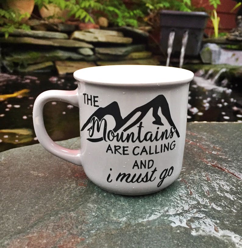 Camping Ceramic Mug Mountain mugs hiking mug Camping Funny Etsy