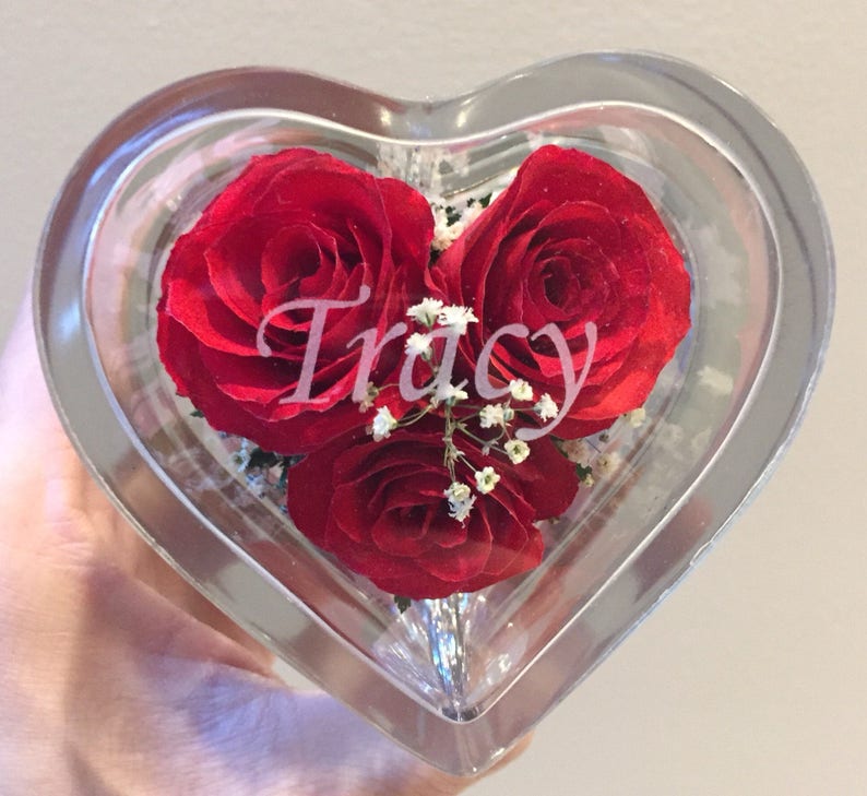 Heart Shaped Eternity Roses lasts over 10 years REAL rose Etsy