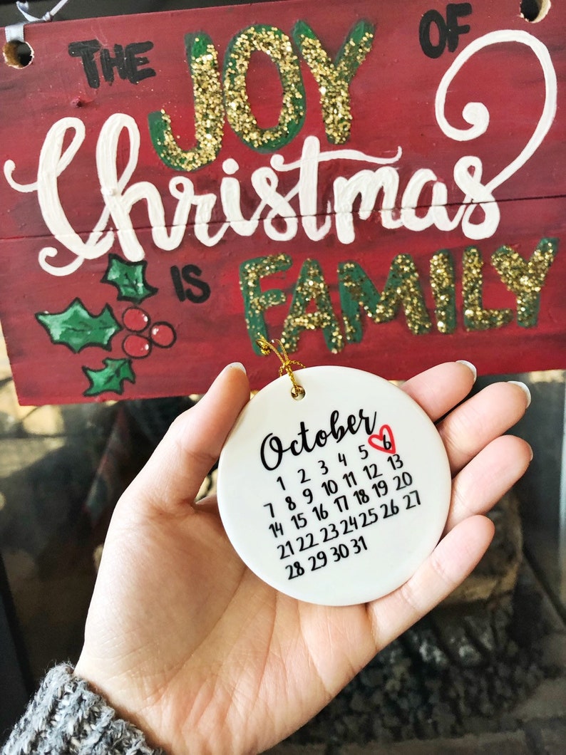 Personalized 2023 xmas Ornament, Christmas Ornament, Engaged, Christmas Gift, Couples Gift, Custom Xmas ornament, Ceramic Ornament, Special image 2