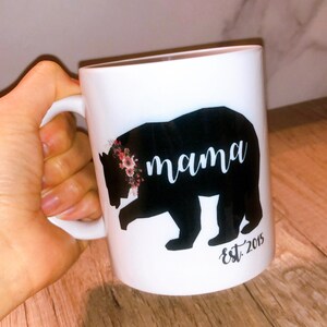 One single 1 Sublimation Mama Bear mug, mother's day, soon to be mom, mom gift, x-mas gift, christmas mug, funny mug, customization mug image 7