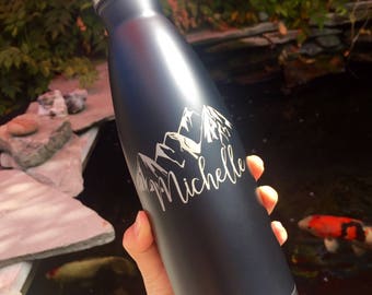 Etched Monogram Tumbler, Swell inspired, Double Wall, insulated, Tumblers, Hiking, Custom bottles, Etched, Groomsman Gifts, Bridesmaid Gifts