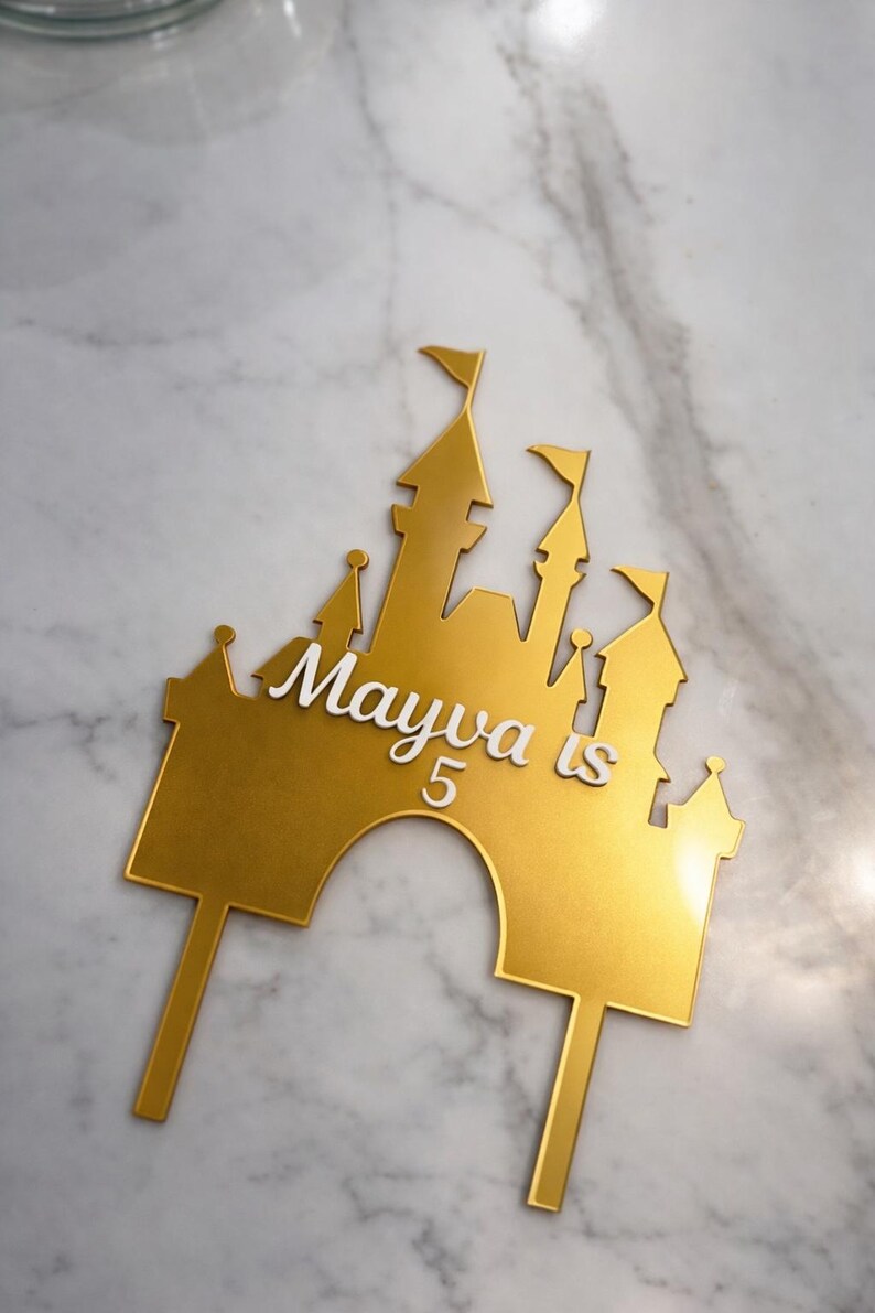 Princess Castle Cake Topper | Personalized Name & Age Cake Topper ...