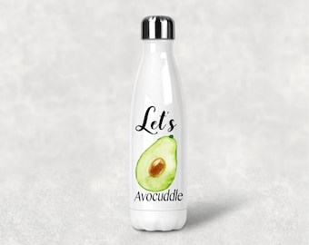 Funny avocado tumbler, water bottle, swell-inspired, Christmas Gifts, Funny bottles, Avocado gifts, Xmas, for her, vegan