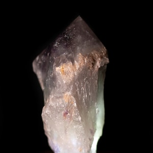 9&quot; Brazilian Amethyst Polished Point Crystal Cluster Lamp & Handcrafted Black Walnut Wooden Base w/ Cord and LED Bulb #61 - Free Shipping