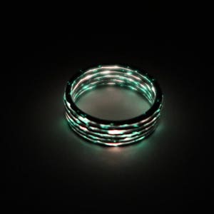 Carbon Fiber Glow in the dark ring, wedding ring, Fire glow ring, bridal ring, Carbon band, Glow in the dark ring ,men&#39;s ring, rings, carbon
