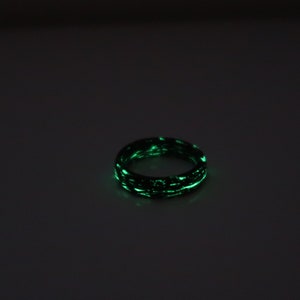 Carbon Fiber Glow in the Darkmen's Wedding Ringgreen - Etsy
