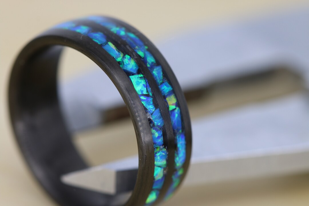 Anillos De Carburo De Tungsteno Negro De 8mm Anillo Añado Para Hombr