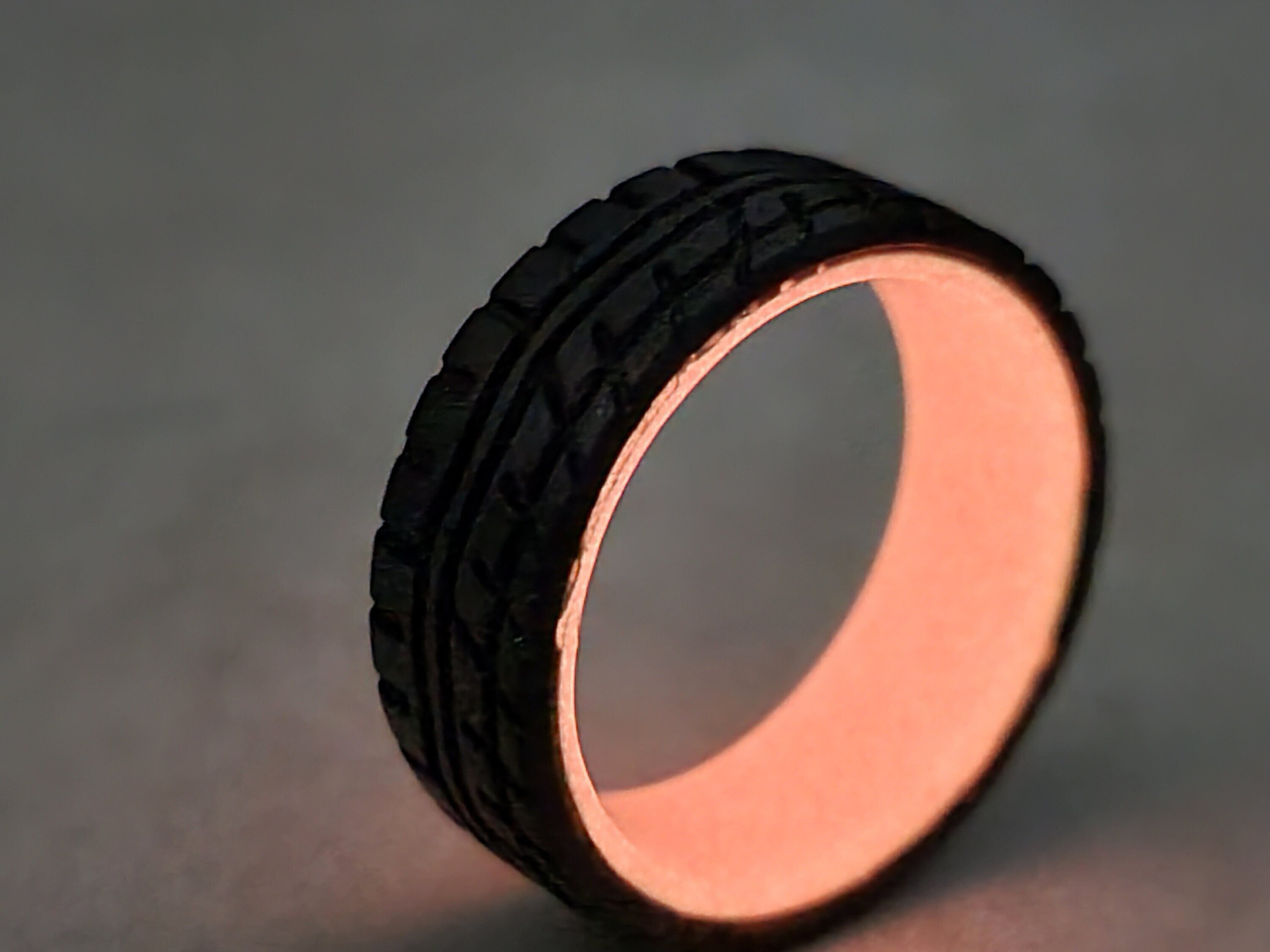 Tire Carbon Fiber Ring tire Tread Ring Men's Wedding Etsy