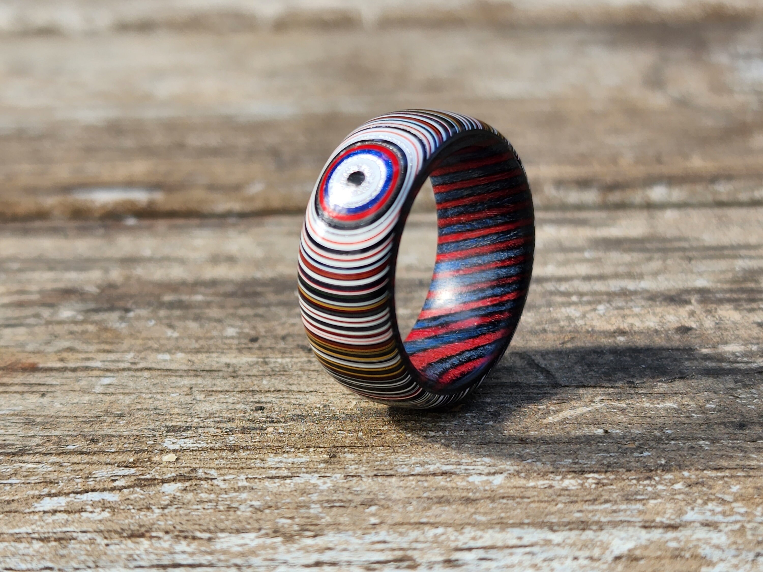 注目ショップ・ブランドのギフト Wood Ring Fordite Jewelry, Fordite Ring. Fordite and アクセサリー