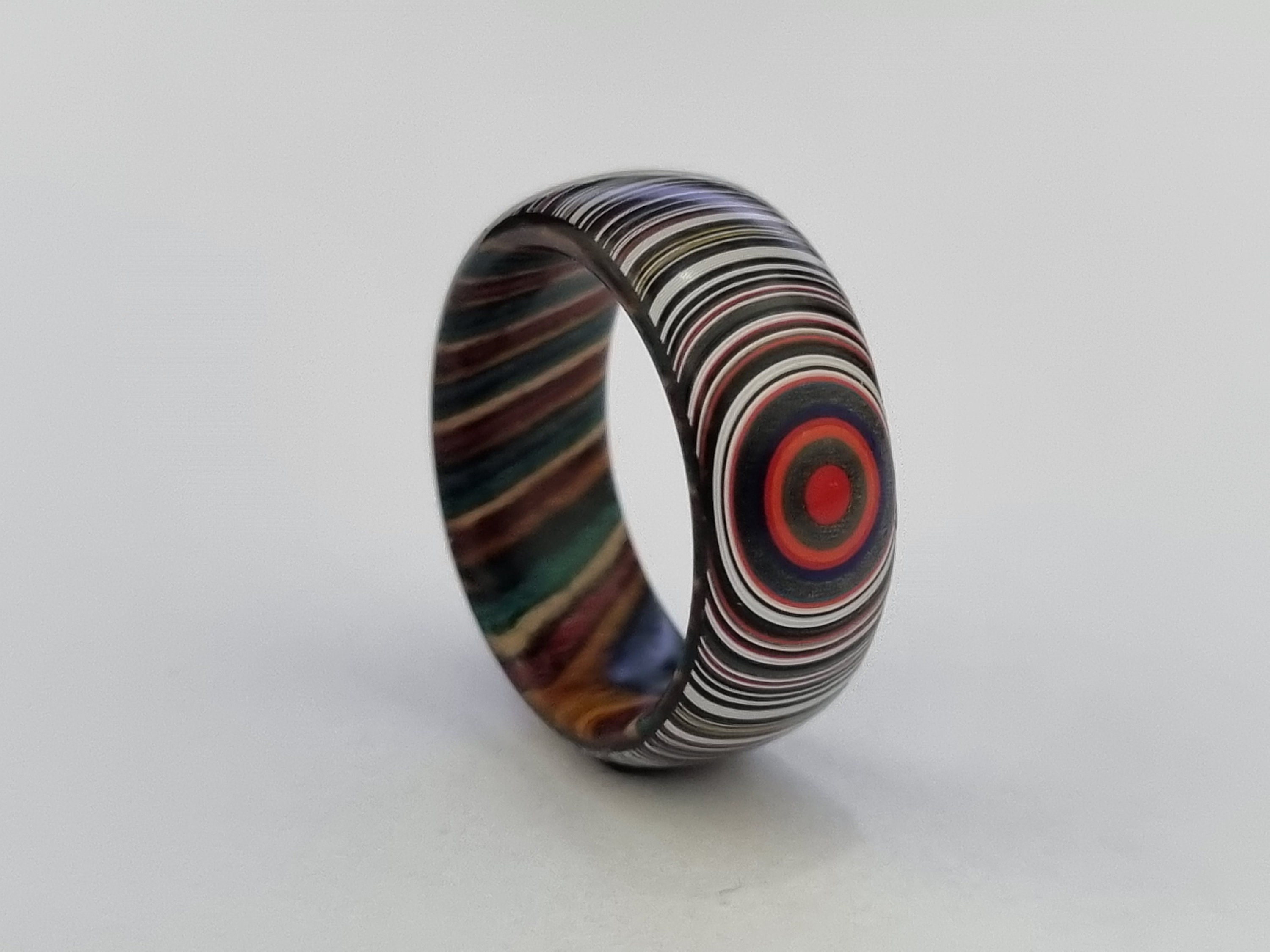 Crosscut Fordite x Black Zirc Ring – Bergk's Metal Works