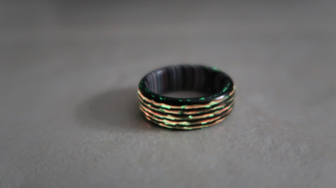 Carbon Fiber Glow in the Dark Men's Wedding Ring Etsy Israel