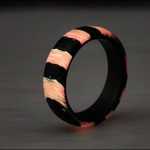 Carbon Fiber Ring With Red/Fire Glow In The Dark ring.glow ring,wedding ring,men&#39;s ring,wedding band,sport ring,tire ring,special ring.